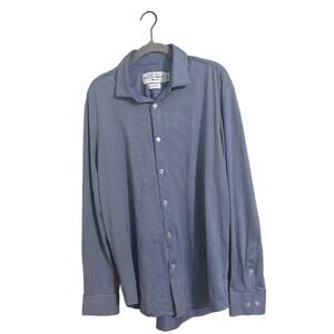 Mizzen + Main Spinnaker Collection Blue Gingham Standard Large Button Down Shirt